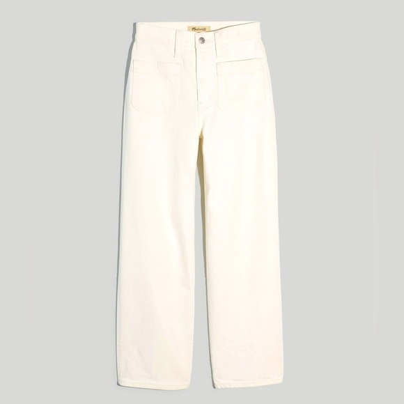 MADEWELL The Perfect Vintage Wide-Leg Jean in Tile White Patch Pocket Edition 26 - Picture 2 of 11